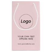 Petit Sac Cadeau Entreprise professionnelle Blush Pink (Dos)