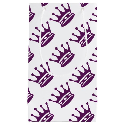 Petit Sac Cadeau Enveloppe de cadeau pourpre de couronne (Devant)