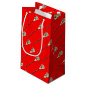 Petit Sac Cadeau Équipe de crosse Rouge (Dos Angle)