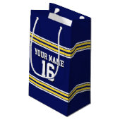 Petit Sac Cadeau Équipe de stripes blanches de Jersey (Dos Angle)