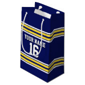 Petit Sac Cadeau Équipe de stripes blanches de Jersey (Dos Angle)