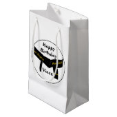 Petit Sac Cadeau Ęr anniversaire de ceinture noire de degré d'arts (Devant Angle)