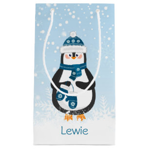 Petit Sac Cadeau Ęr Noël des babay mignons de pingouin