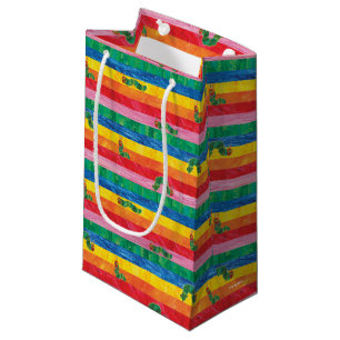 Petit Sac Cadeau Eric Carle Caterpillar Rainbow Stripe Motif
