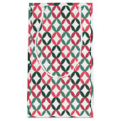 Petit Sac Cadeau Espace positif et négatif - Turquoise et rose (Devant)