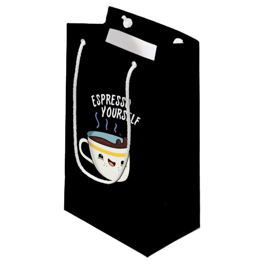 Petit Sac Cadeau Espresso Yourself amusant jeu de café (Devant Angle)