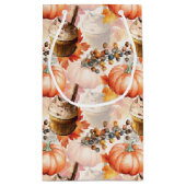 Petit Sac Cadeau Esprit d'automne Motif d'aquarelle douillet (Dos)