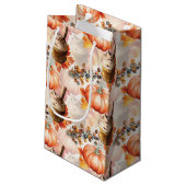 Petit Sac Cadeau Esprit d'automne Motif d'aquarelle douillet (Dos Angle)