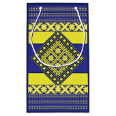 Petit Sac Cadeau étoile baltique en jaune et bleu (Dos)