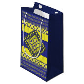 Petit Sac Cadeau étoile baltique en jaune et bleu (Devant Angle)