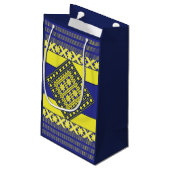 Petit Sac Cadeau étoile baltique en jaune et bleu (Dos Angle)