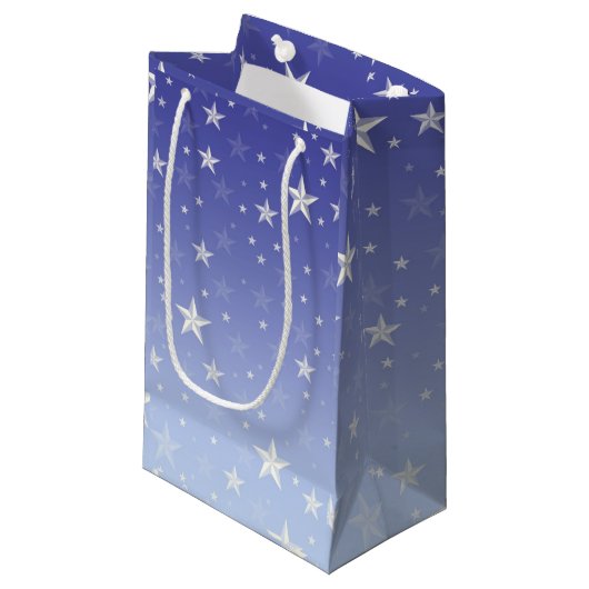 Petit Sac Cadeau Étoile bleue (Devant Angle)