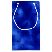 Petit Sac Cadeau Étoile de David Hanukkah bleu royal (Dos)