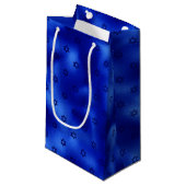 Petit Sac Cadeau Étoile de David Hanukkah bleu royal (Devant Angle)