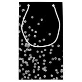 Petit Sac Cadeau Étoiles d'argent brillant Personnalisées (Dos)