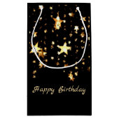 Petit Sac Cadeau Étoiles d'or (Dos)