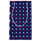 Petit Sac Cadeau Étoiles rouges blanches et bleues  (Devant)