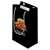 Petit Sac Cadeau Exer-side Funny Exercice Pun Dark BG (Devant Angle)