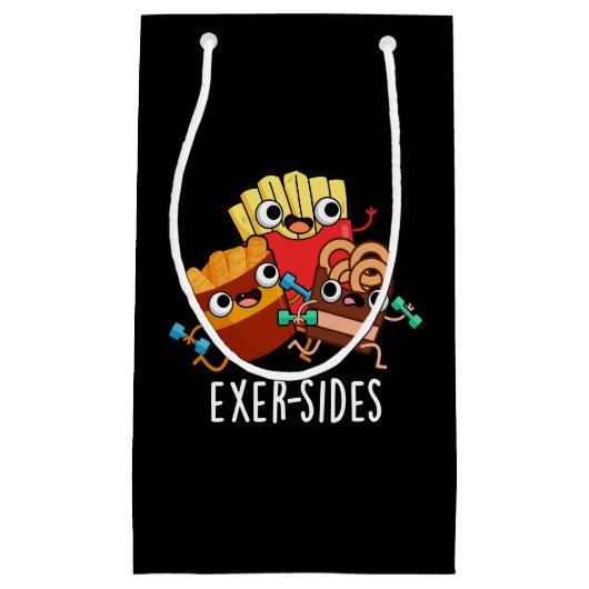 Petit Sac Cadeau Exer-side Funny Exercice Pun Dark BG (Devant)