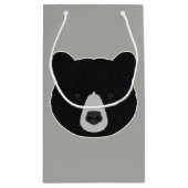 Petit Sac Cadeau Face de l'ours noir (Dos)