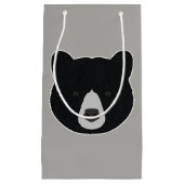 Petit Sac Cadeau Face de l'ours noir (Devant)