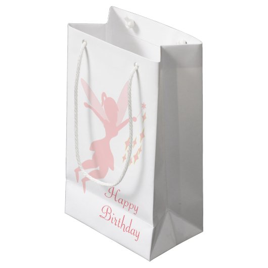 Petit Sac Cadeau Fairy Design Anniversaire (Devant Angle)