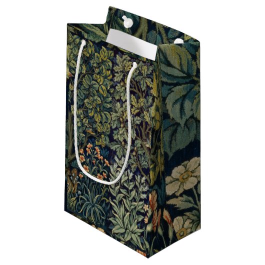 Petit Sac Cadeau Faisan d'arbre boisé William Morris (Devant Angle)