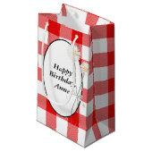 Petit Sac Cadeau Faisceaux de buffles rouges et blancs (Devant Angle)