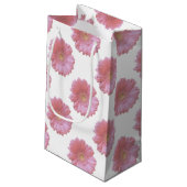 Petit Sac Cadeau Faisée de gerbera rose pâle (Dos Angle)