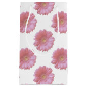 Petit Sac Cadeau Faisée de gerbera rose pâle (Devant)