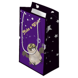 Petit Sac Cadeau Faites un voeu ! Hibou