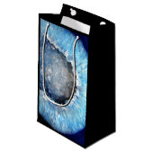 Petit Sac Cadeau Falln Geode en cristal bleu (Devant Angle)