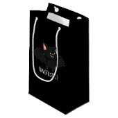 Petit Sac Cadeau Fangtastic Funny Halloween Noir chat chaton pistol (Devant Angle)