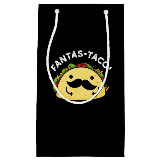 Petit Sac Cadeau Fantas-taco Drôle Fantastique Taco Pun Dark BG (Devant)