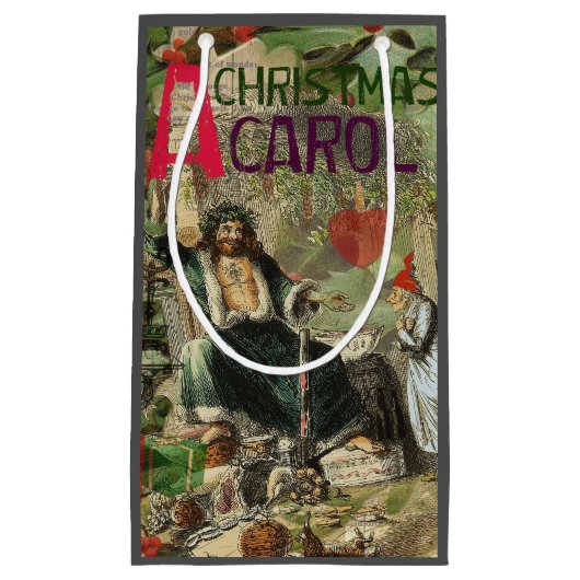 Petit Sac Cadeau Fantôme de Noël Illustration actuelle Scrooge (Devant)