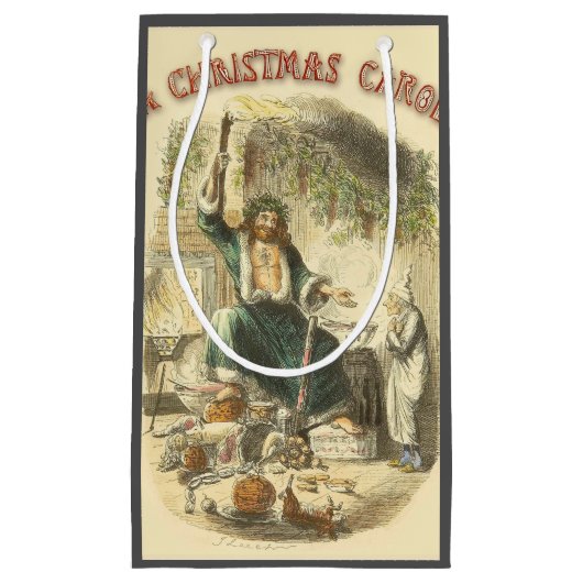 Petit Sac Cadeau Fantôme de Noël Présent Scrooge (Devant)