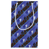 Petit Sac Cadeau Fantôme et chat noir dans le patch Citrouille (Devant)
