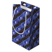 Petit Sac Cadeau Fantôme et chat noir dans le patch Citrouille (Dos Angle)