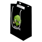 Petit Sac Cadeau Fartichoke Funny Farting Artichoke Pun Dark BG (Devant Angle)