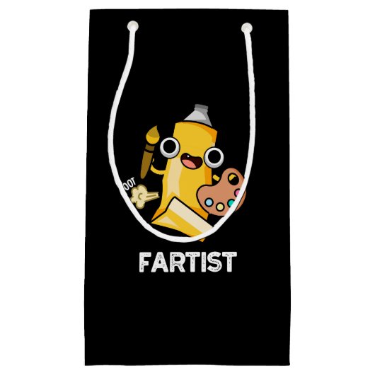 Petit Sac Cadeau Fartist Funny Artist Pun Dark BG (Devant)