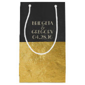 Petit Sac Cadeau Faux Gold Foil et Chalkboard (Devant)