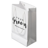 Petit Sac Cadeau Faveurs modernes de mariage de marié d'équipe pour (Devant Angle)