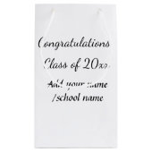 Petit Sac Cadeau Félicitations classe d'ajouter le nom d'année scol (Dos)