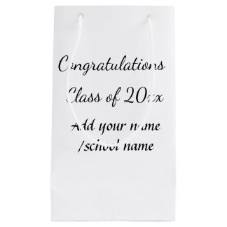 Petit Sac Cadeau Félicitations classe d'ajouter le nom d'année scol