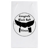 Petit Sac Cadeau Félicitations de ceinture noire d'arts martiaux (Dos)