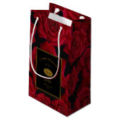 Petit Sac Cadeau Félicitations élégantes d'anniversaire de rose (Dos Angle)