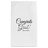 Petit Sac Cadeau Félicitations grat noir blanc cours de script pers (Dos)