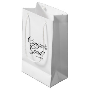 Petit Sac Cadeau Félicitations grat noir blanc cours de script pers