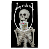 Petit Sac Cadeau Félicitations Halloween Mariage Skeleton (Devant)