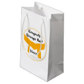 Petit Sac Cadeau Félicitations oranges de ceinture d'arts martiaux (Dos Angle)